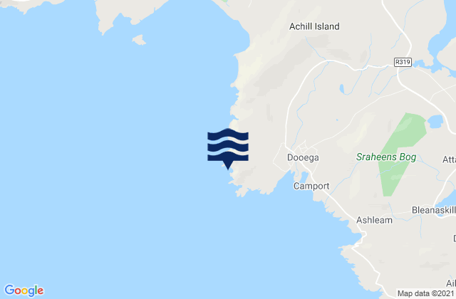 Dooega Head, Ireland tide times map