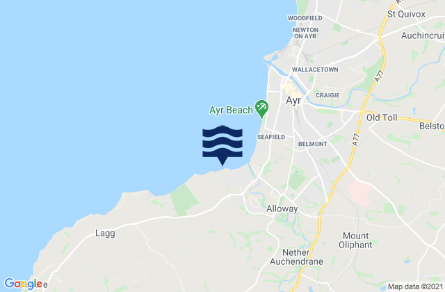 Doonfoot Beach, United Kingdom tide times map