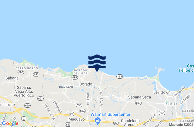 Dorado Barrio-Pueblo, Puerto Rico tide times map