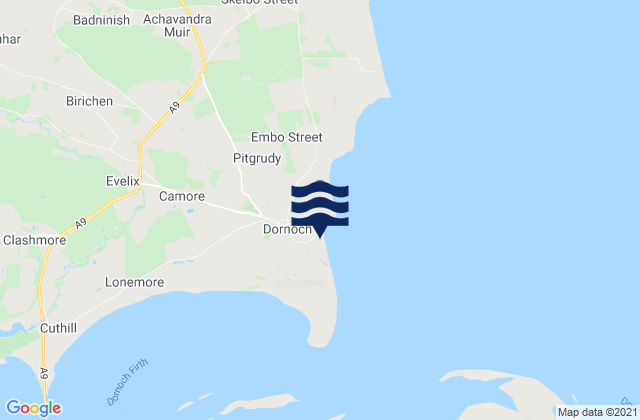 Dornoch, United Kingdom tide times map
