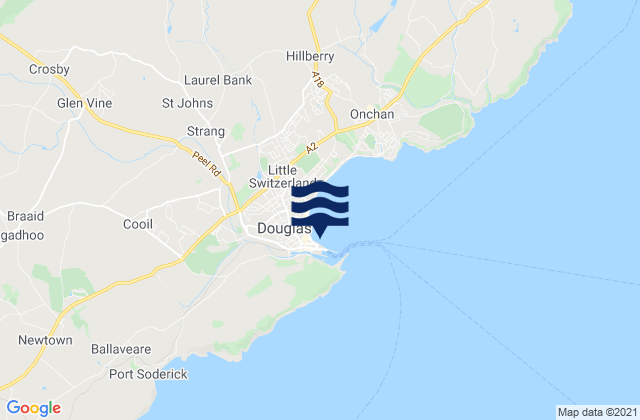 Douglas, Isle of Man tide times map