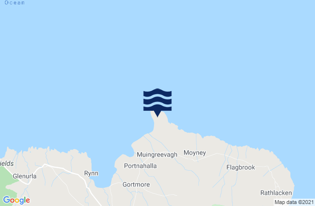 Downpatrick Head, Ireland tide times map