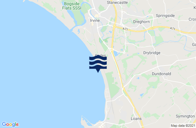 Dreghorn, United Kingdom tide times map