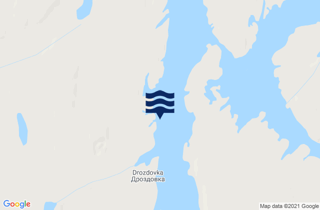 Drozdovka Bay, Russia tide times map