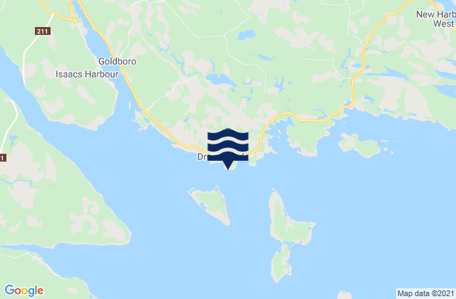 Drum Head Island, Canada tide times map