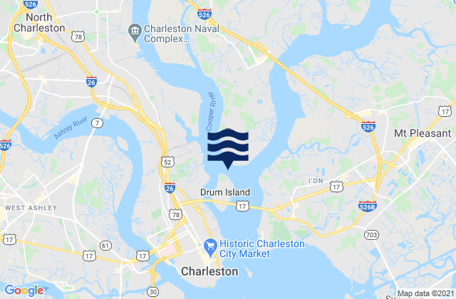 Drum Island Reach off Drum I. Buoy 45, United States tide chart map