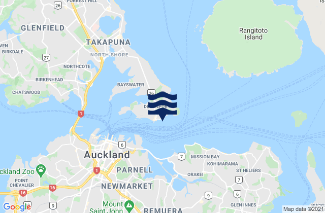Duders Beach, New Zealand tide times map