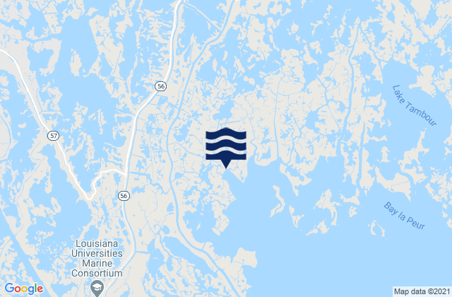 Dulac, United States tide chart map