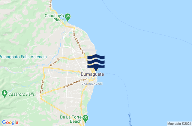 Dumaguete, Philippines tide times map