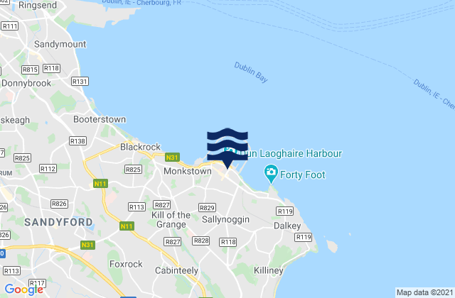 Dun Laoghaire-Rathdown, Ireland tide times map