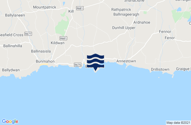 Dunabrattin Head, Ireland tide times map