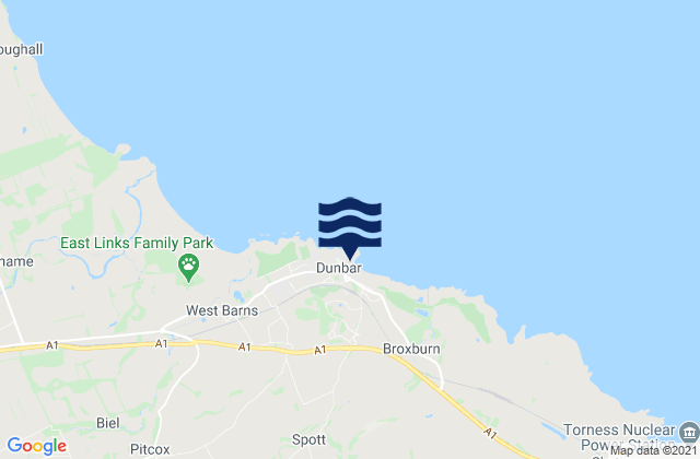 Dunbar, United Kingdom tide times map