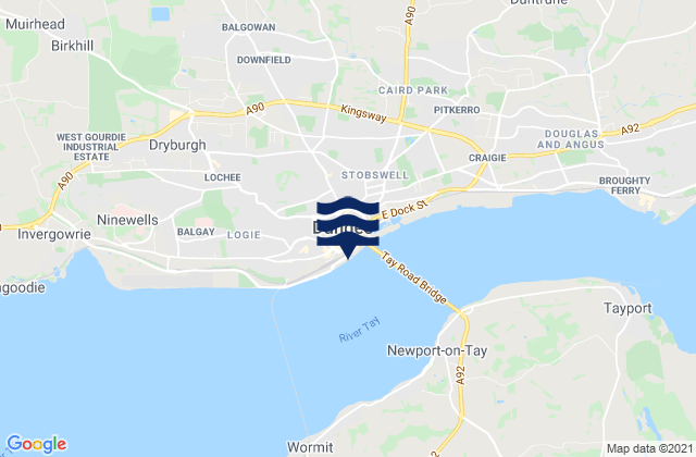 Dundee, United Kingdom tide times map