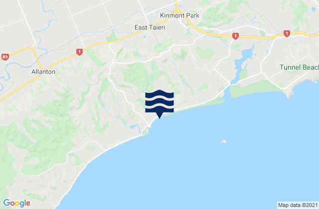 Dunedin City, New Zealand tide times map