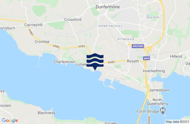 Dunfermline, United Kingdom tide times map