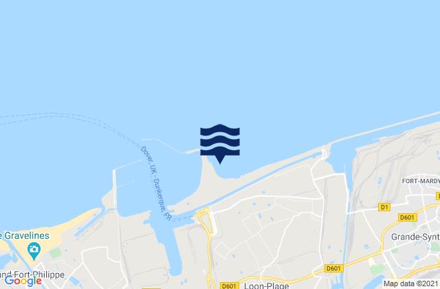 Dunkerque Ouest, France tide times map