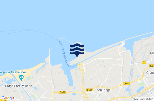 Dunkerque Port Ouest, France tide times map