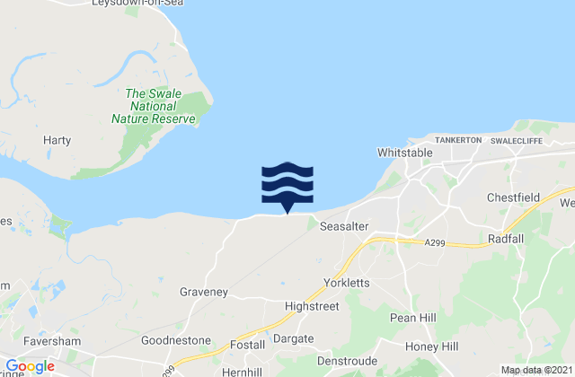 Dunkirk, United Kingdom tide times map