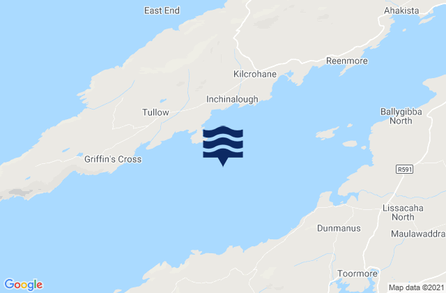 Dunmanus Bay, Ireland tide times map