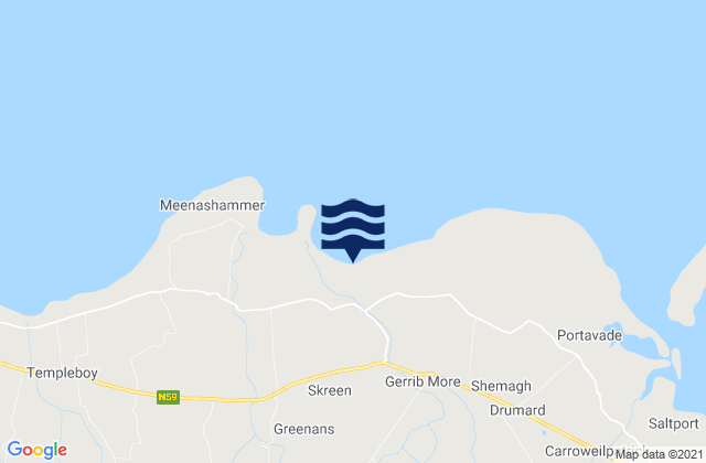 Dunmoran Strand, Ireland tide times map