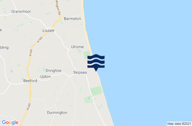Dunnington, United Kingdom tide times map