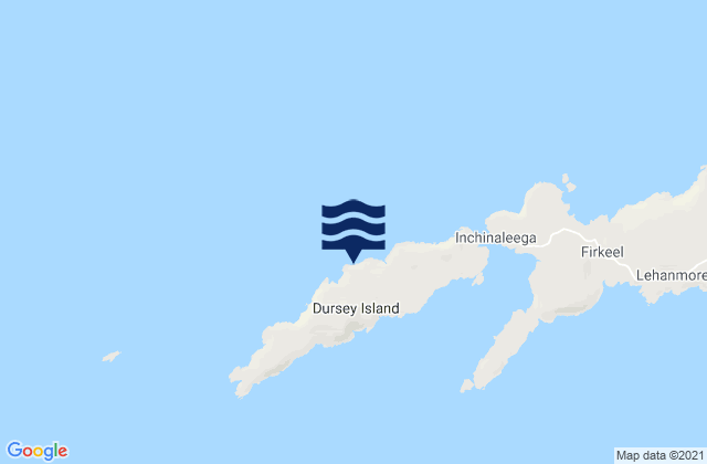 Dursey Island, Ireland tide times map