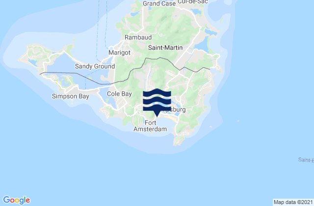 Duth Cul de Sac, U.S. Virgin Islands tide times map
