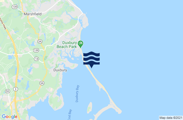 Duxbury Beach Duxbury, United States tide chart map