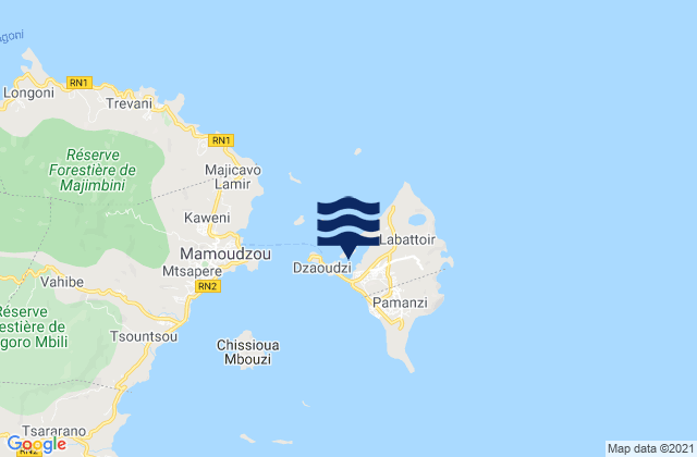 Dzaudzi (Ile Mayotte), French Southern Territories tide times map