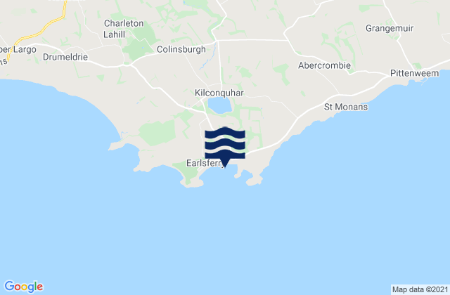 Earlsferry Beach, United Kingdom tide times map