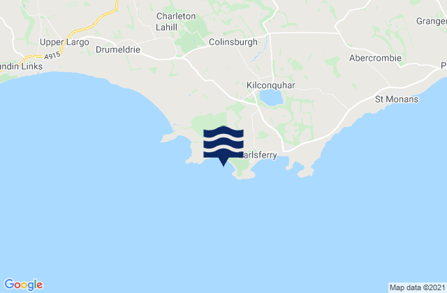 Earlsferry West Beach, United Kingdom tide times map