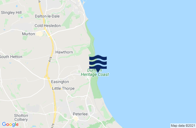 Easington Beach, United Kingdom tide times map