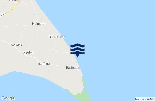 Easington, United Kingdom tide times map