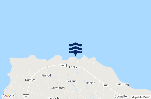 Easkey Left, Ireland tide times map