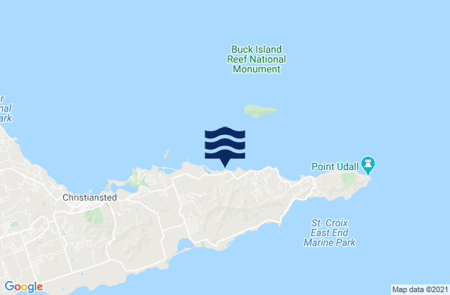 East End, U.S. Virgin Islands tide times map