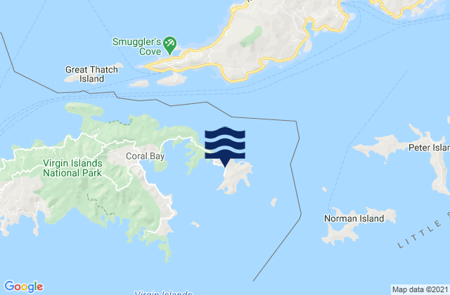 East End, U.S. Virgin Islands tide times map