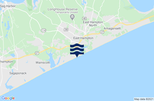 East Hampton Beach, United States tide chart map