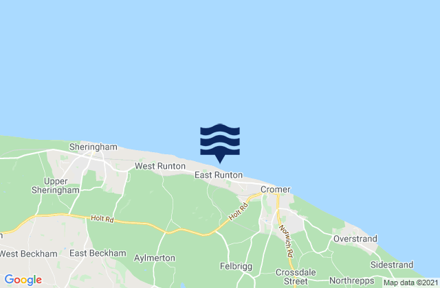 East Runton, United Kingdom tide times map