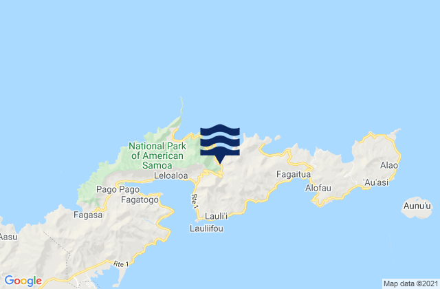 Eastern District, American Samoa tide times map