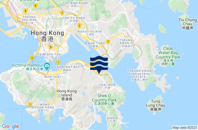 Eastern, Hong Kong tide times map