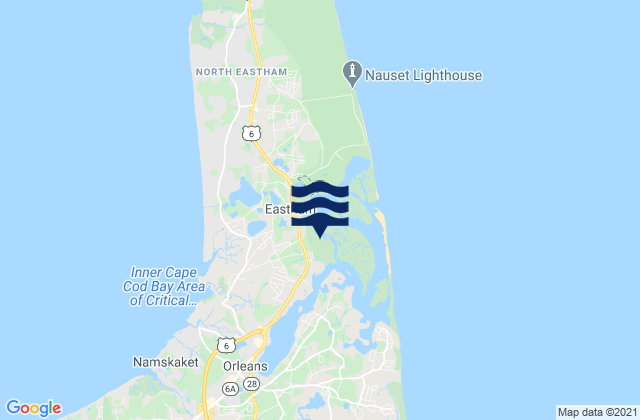 Eastham, United States tide chart map