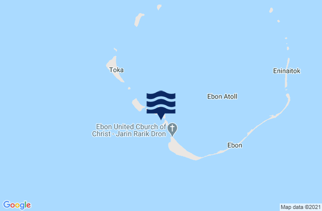 Ebon (Boston) Atoll, Kiribati tide times map