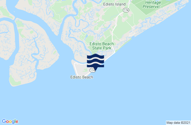 Edisto Beach, United States tide chart map