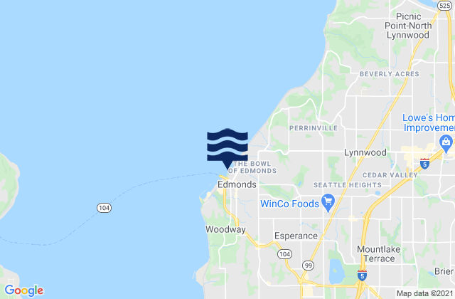 Edmonds, United States tide chart map