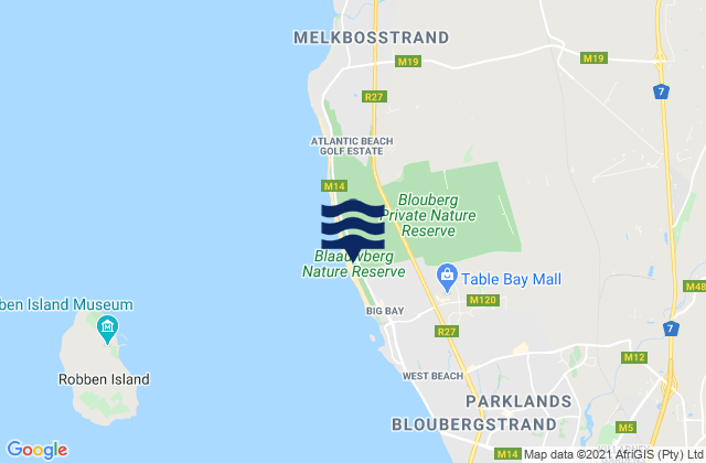 Eerste Steen, South Africa tide times map