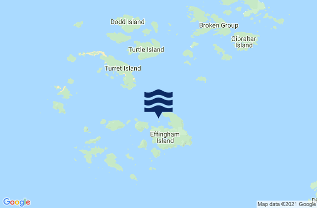 Effingham Bay, Canada tide times map