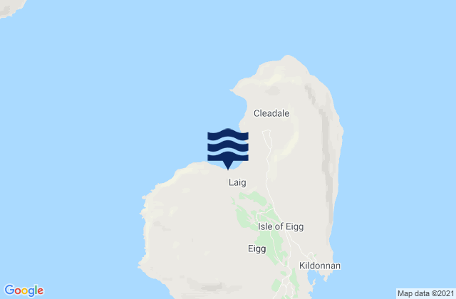Eigg Island, United Kingdom tide times map