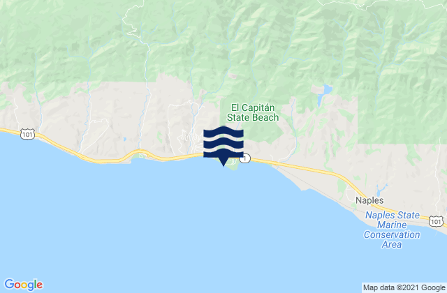 El Capitan Beach, United States tide chart map