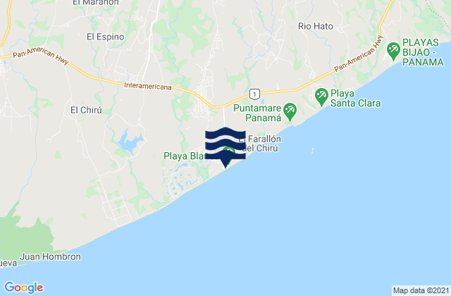 El Chiru, Panama tide times map