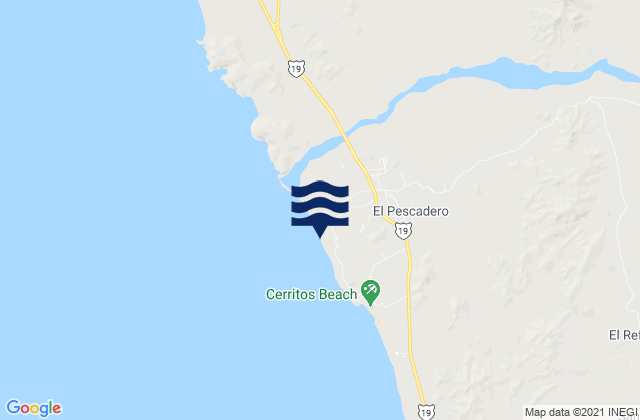 El Pescadero, Mexico tide times map
